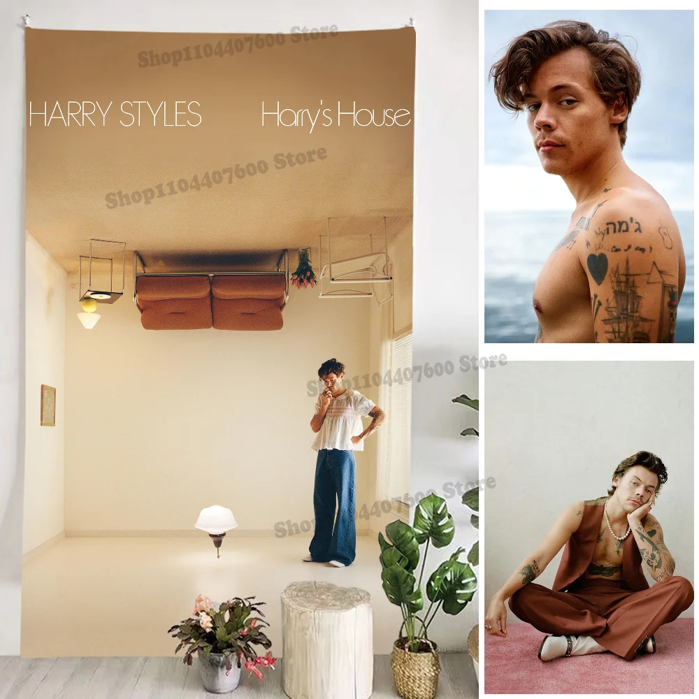 Singer H-Harry S-Styles Tapestry Printed Tapestry Decoration canvas Travel Used for advertising creative Birthday Gift