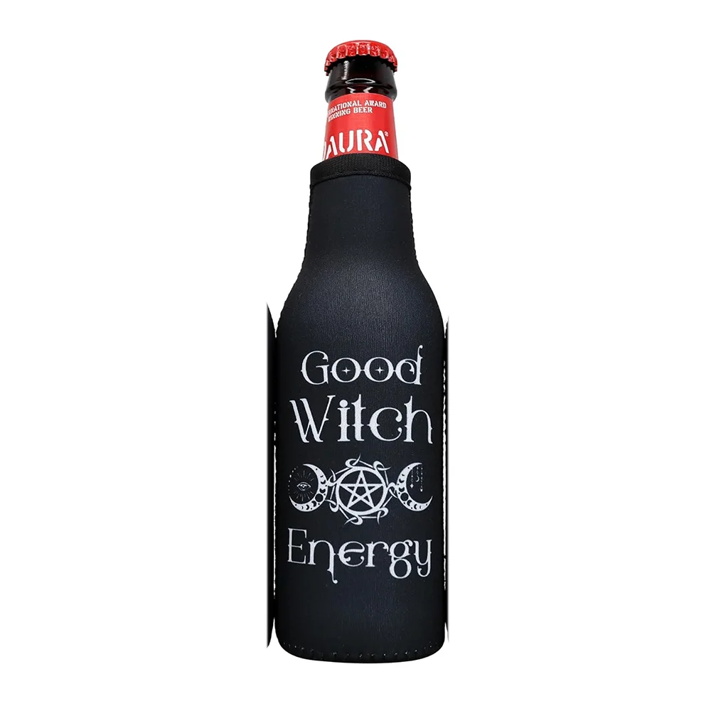 Halloween Gothic Witchy Insulated Bottle Cooler Sleeve for Women Goth Beach Accessories for Vacation Halloween Party Supplies