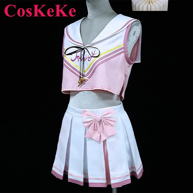 CosKeKe Shimoe Koharu Cosplay gra niebieskie archiwum kostium słodki piękny cheerleaderka jednolita aktywność impreza do odgrywania ról odzież XS-XL