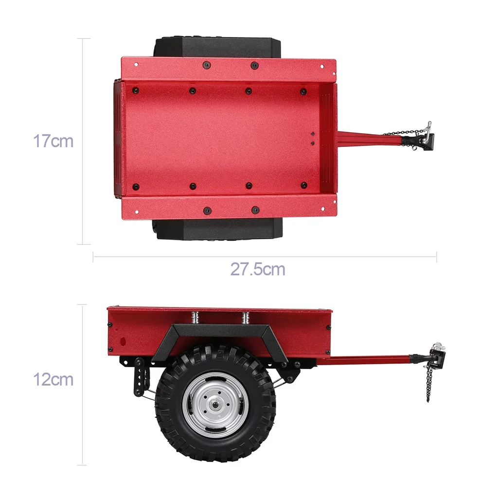 โลหะ Leaf Spring Trailer รถสําหรับ 1/10 Scale RC Crawler รถ Axial SCX10 90046 TRX4 TRX6 Tamiya Redcat