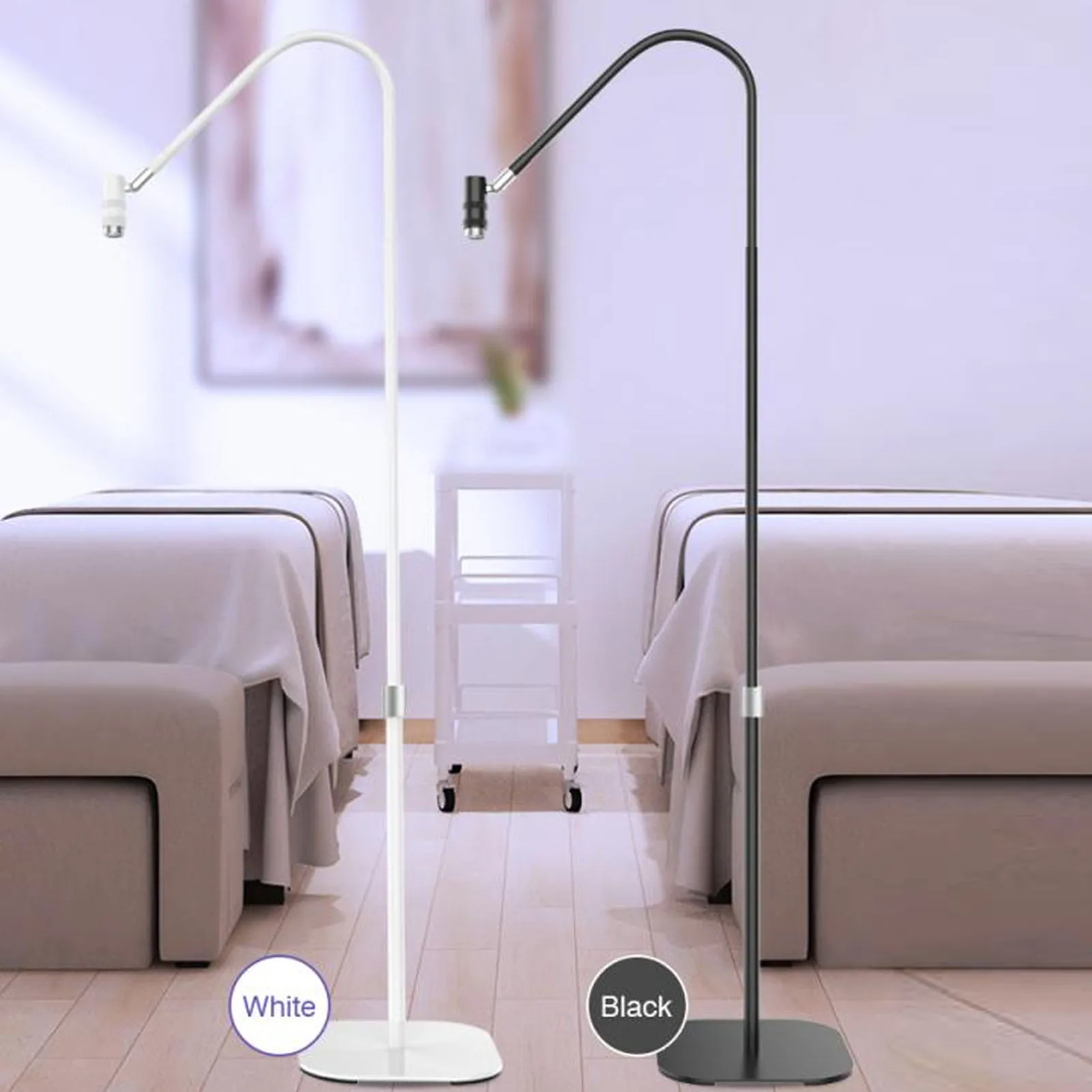 Eyelash Extension Glue Curing Light Flexible Gooseneck LED Lash Curing Lamp Height Adjustment Foot Pedal  for Lash Salon