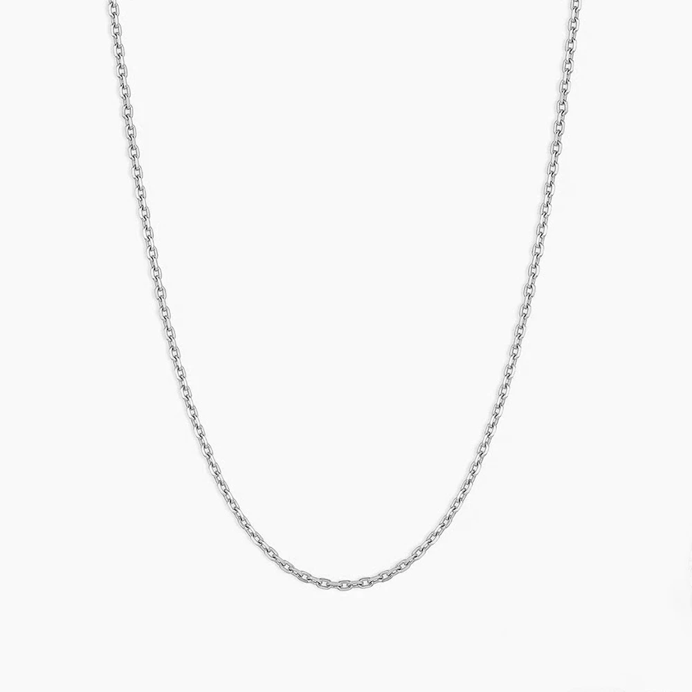 CANNER Fashionable Simple O-Shaped Chain S925 Sterling Silver Base Matching Necklace Long Chain Necklace For Gifts Wholesale