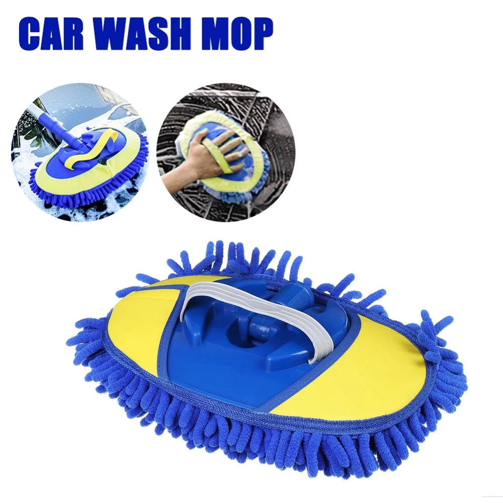 Blue Car Cleaning Brush Chenille Wash Brush House Cleaning Mop