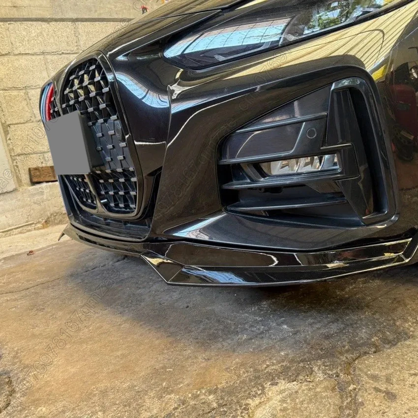 شفة مصد السيارة الأمامية لسيارات BMW 4 Series G22 G23 2 باب M440i M440d 430d 430i 2020-2024 سبويلر Canard الفاصل الناشر مجموعات الجسم