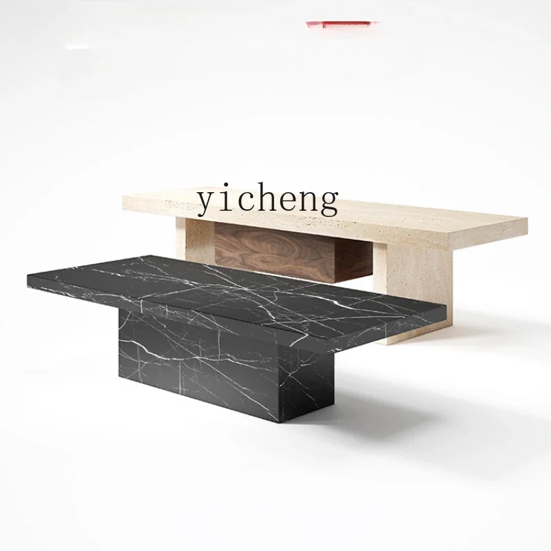 

Natural Marble Combined Tea Table Modern Simple Small Apartment