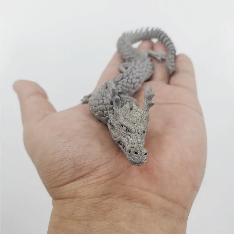 Aerospace aluminum alloy 3D printed hinged Chinese dragon model movable joint home bedroom decoration supplies exquisite gifts