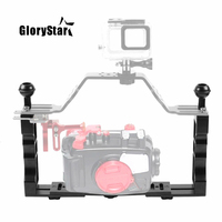 Handle Aluminium Alloy Tray Stabilizer Rig for Underwater Camera Housing Case Diving Tray Mount for GoPro DSLR Camere Smartphone