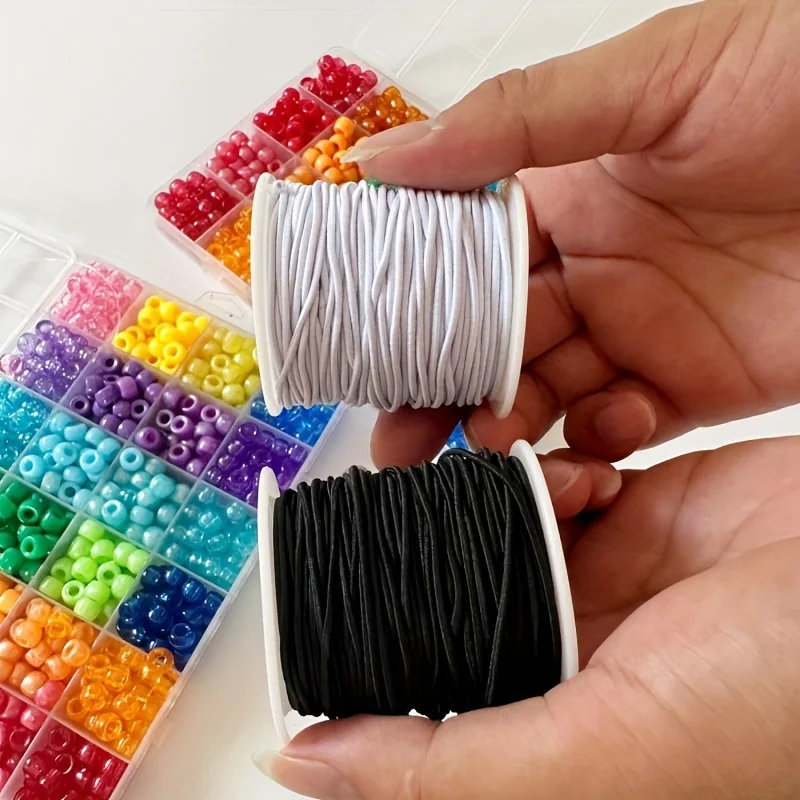1pc 50m/164ft Rainbow Elastic Beading Cord - Stretchy, Sturdy, Vibrant Jewelry Making String for Necklaces, Beading, and Crafts