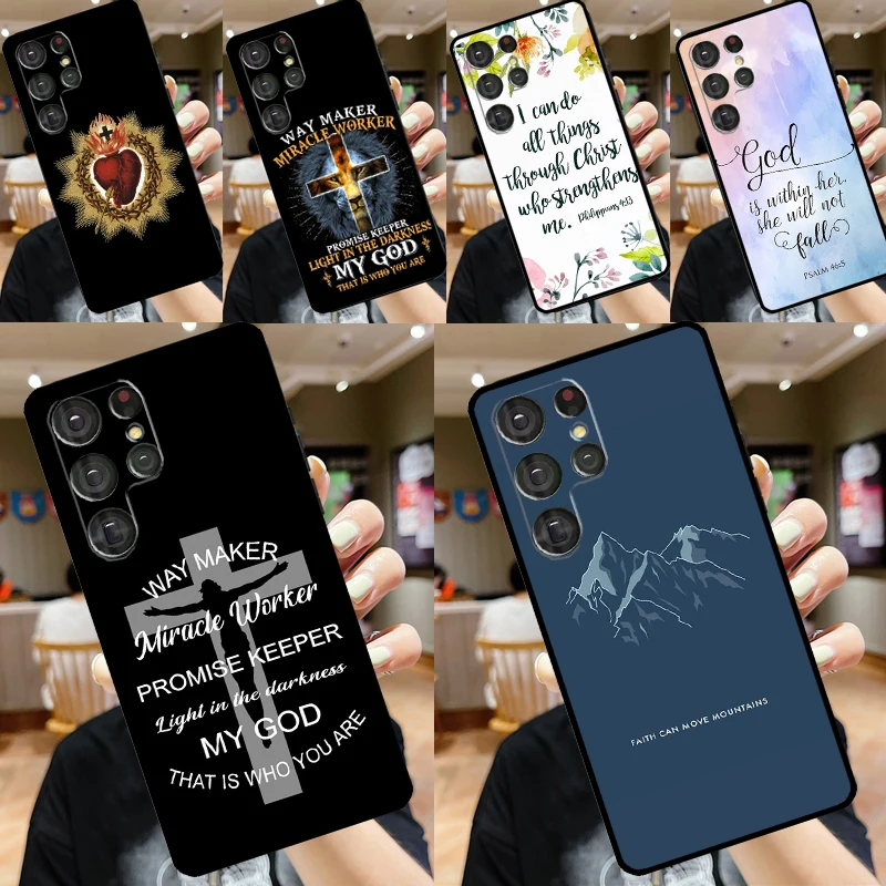 Bible Jesus Christ Case For Samsung Galaxy S23 Ultra S22 S20 S21 FE Note 10 20 Ultra S8 S9 S10 S24 Plus Cover