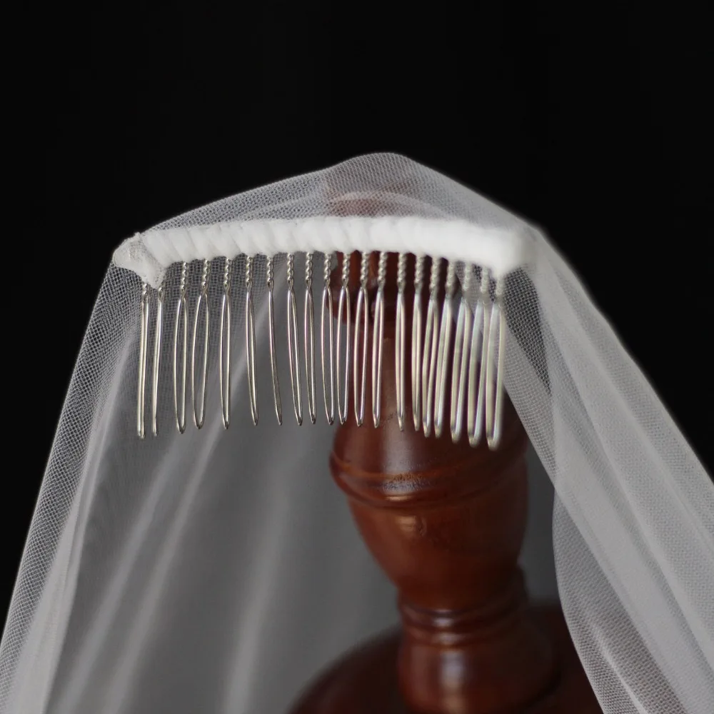 Wedding Veil Simple Printed Pearl Beaded Short Marriage Shoulder Bridal Veils Bride to Be Accessories