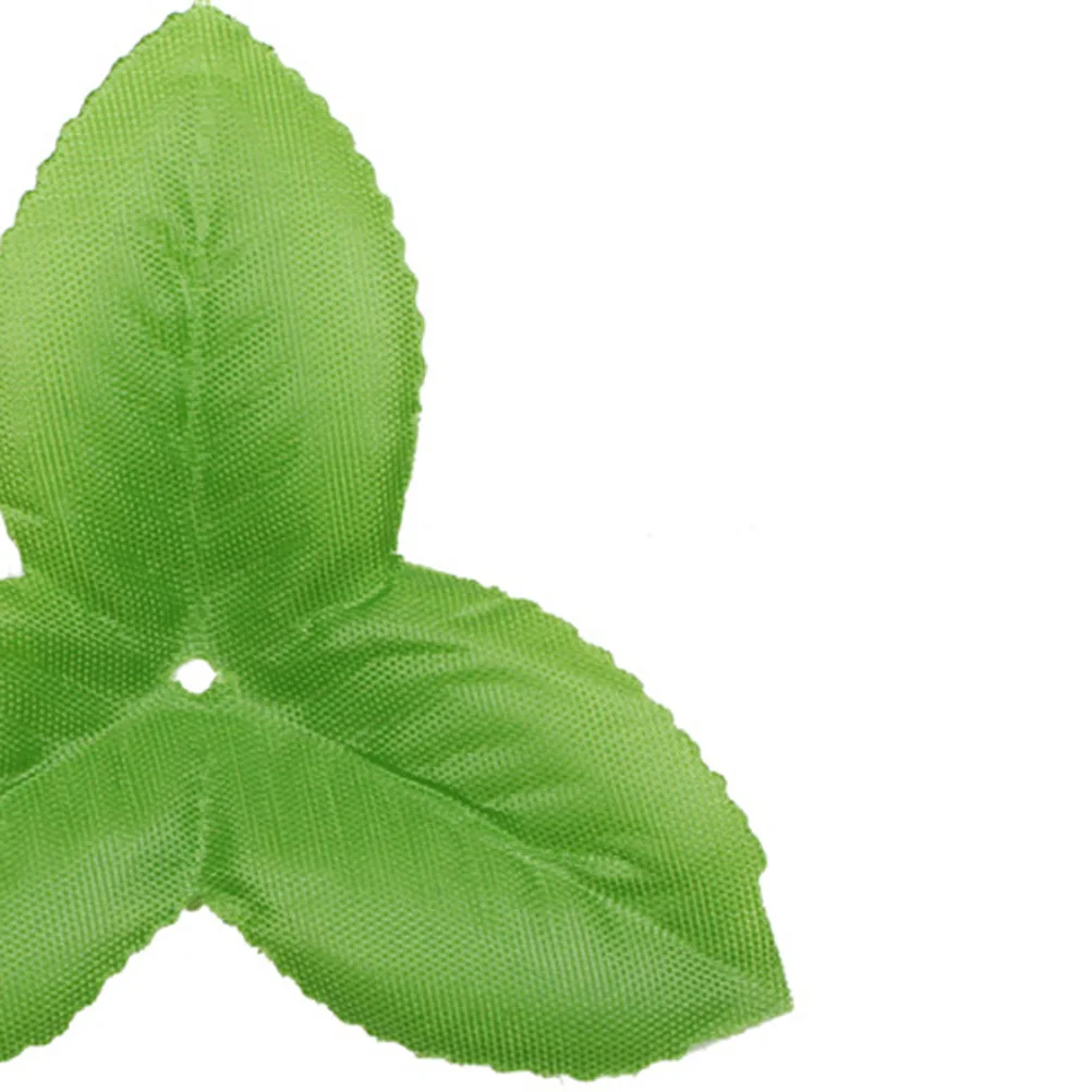 

10Pcs DIY Handmade Green Leaves Classic Style No Fade No Drop Decorative Artificial Fake Leaf for Garden Bedroom Drawing Room