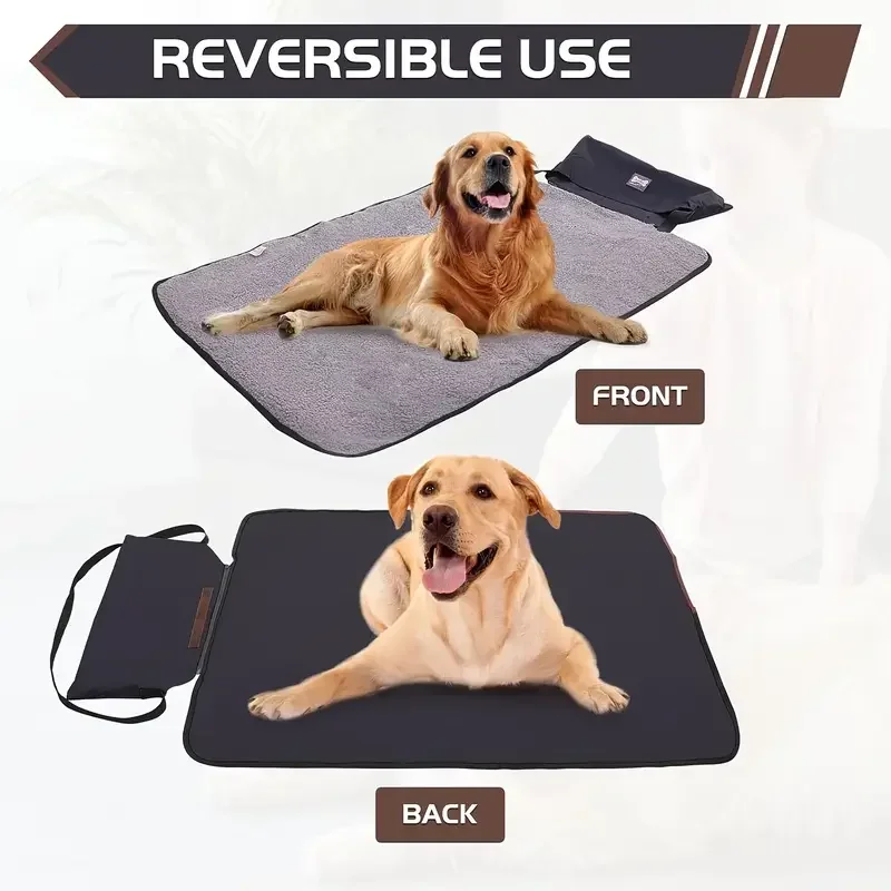 100x70cm Foldable Outdoor Pet Mat with Storage Bag Waterproof Dirt Resistant for Dogs Cats Indoor Outdoor Camping Travel Use