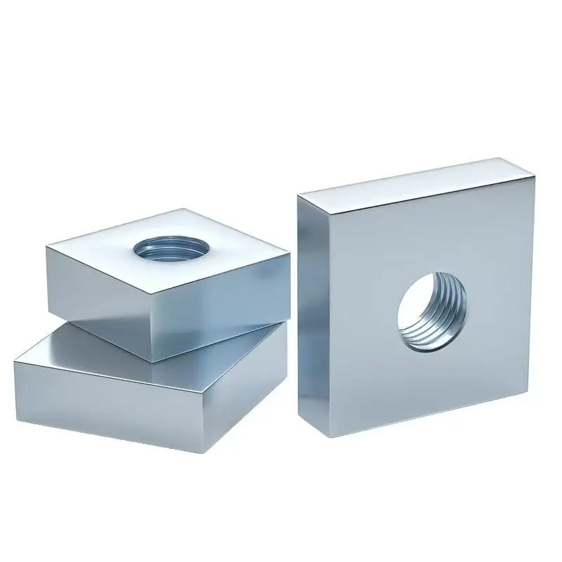 2-40Pcs M2 M3 M4 M5 M6 M8 Zinc Plated Square Nut Hardened Square Mother Profile Female Rectangular Screw Cap Metal Slider DIN562