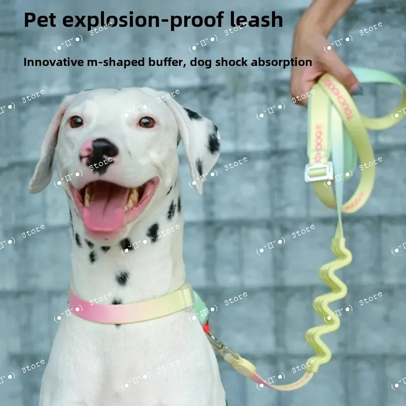 

Wave Explosion-proof Dog Harness and Leash Set Arnes Para Perro Shock-absorbing Dogs Leads Pet Accessories Collar Perro