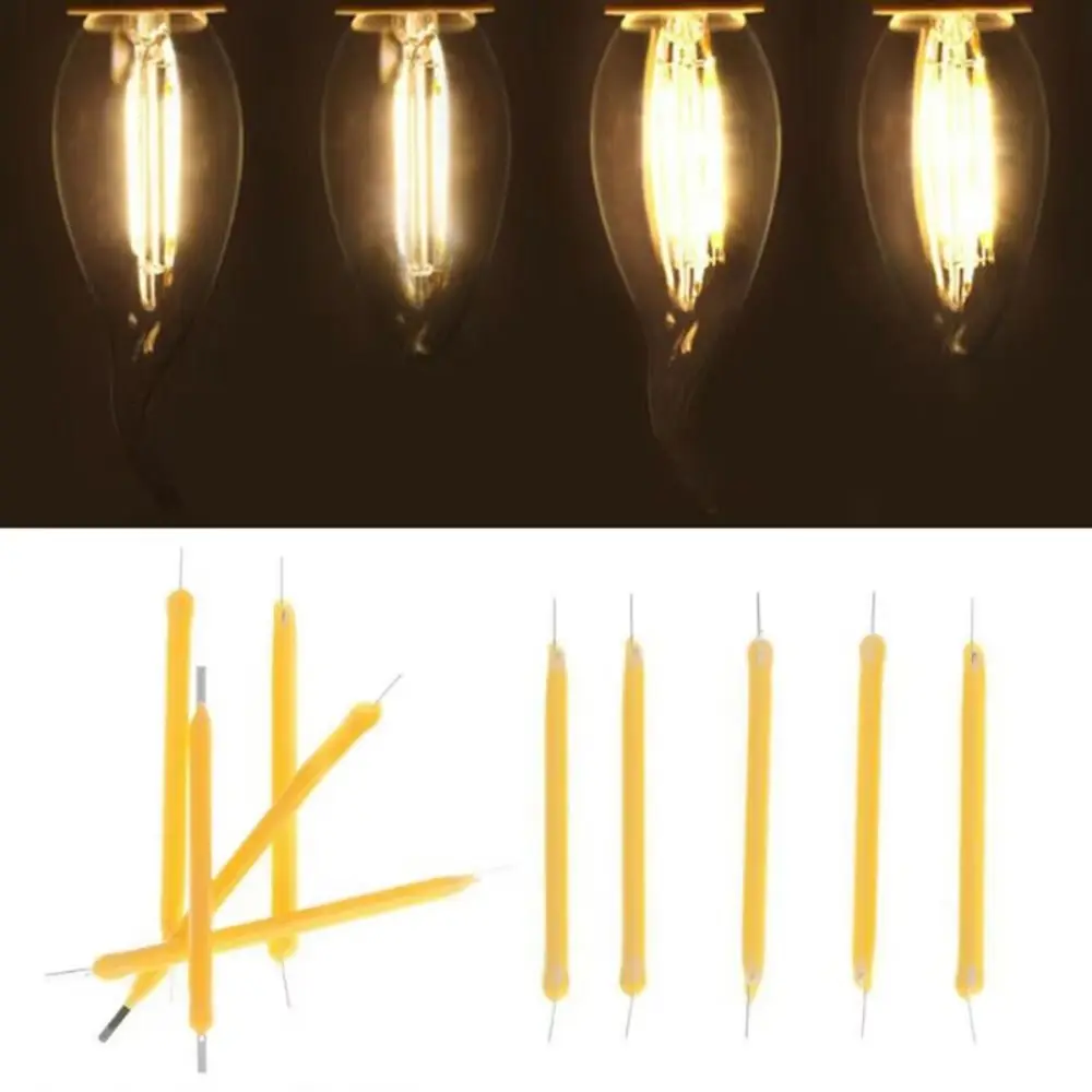 

30Pcs New DC3V COB LED Filament Incandescent Light Accessories Diodes Bulb Lamp Parts 38mm Lighting Tool LED Beads