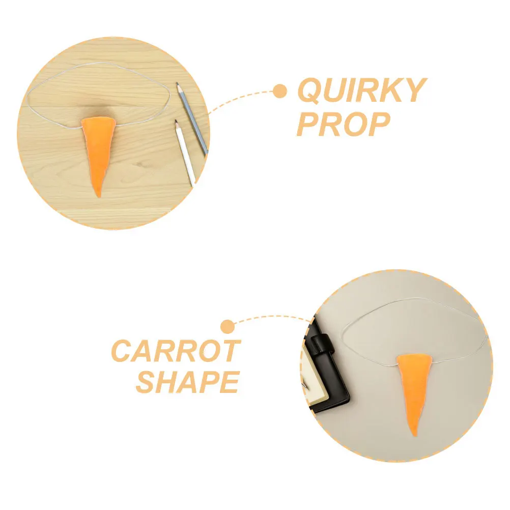8Pcs Vinyl Carrot Nose Prop for Snowman Costume Christmas Party Accessories DIY Winter Decorations Cosplay Snowman Nose Prop