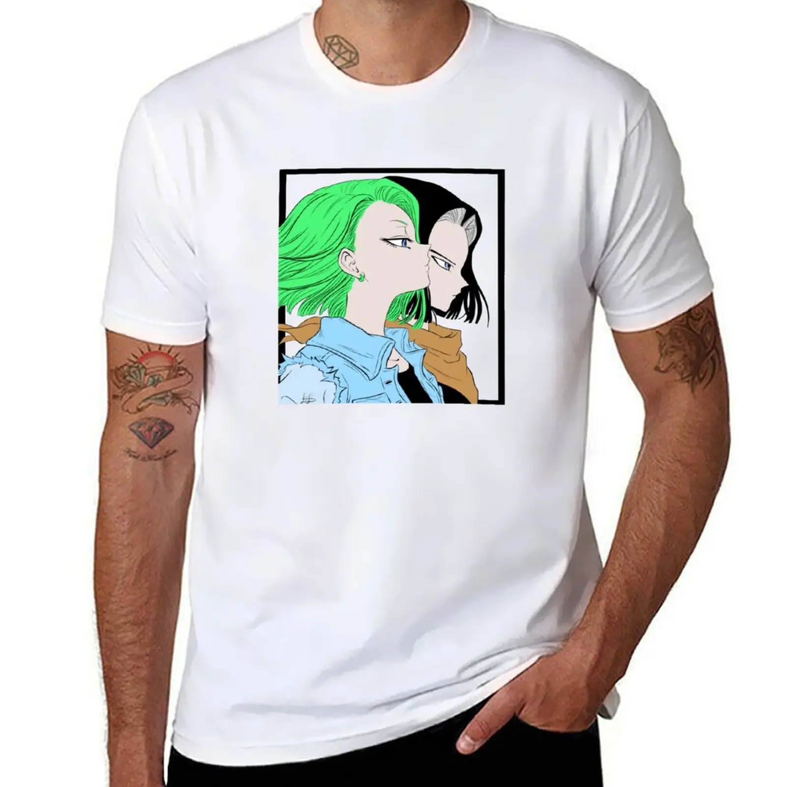 

twindroids T-Shirt oversizeds cute tops quick drying T-shirts for men cotton