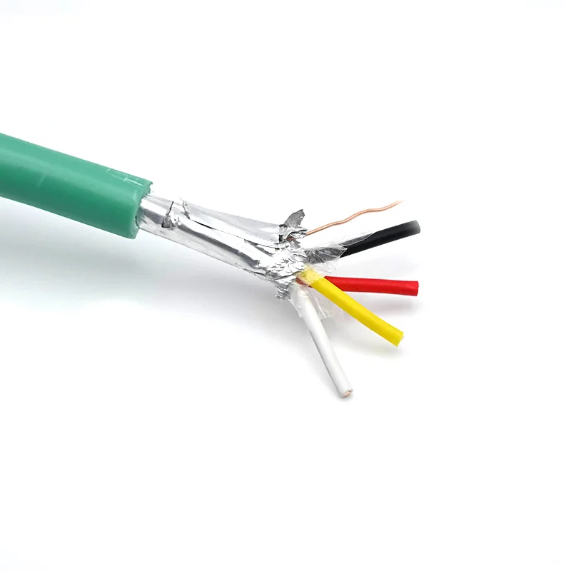 2 Pair LSZH KNX EIB Bus Cable 2x2x0.8 Twisted 4 Core KNX System Lighting Control Green Data Wire for Smart Home Automation