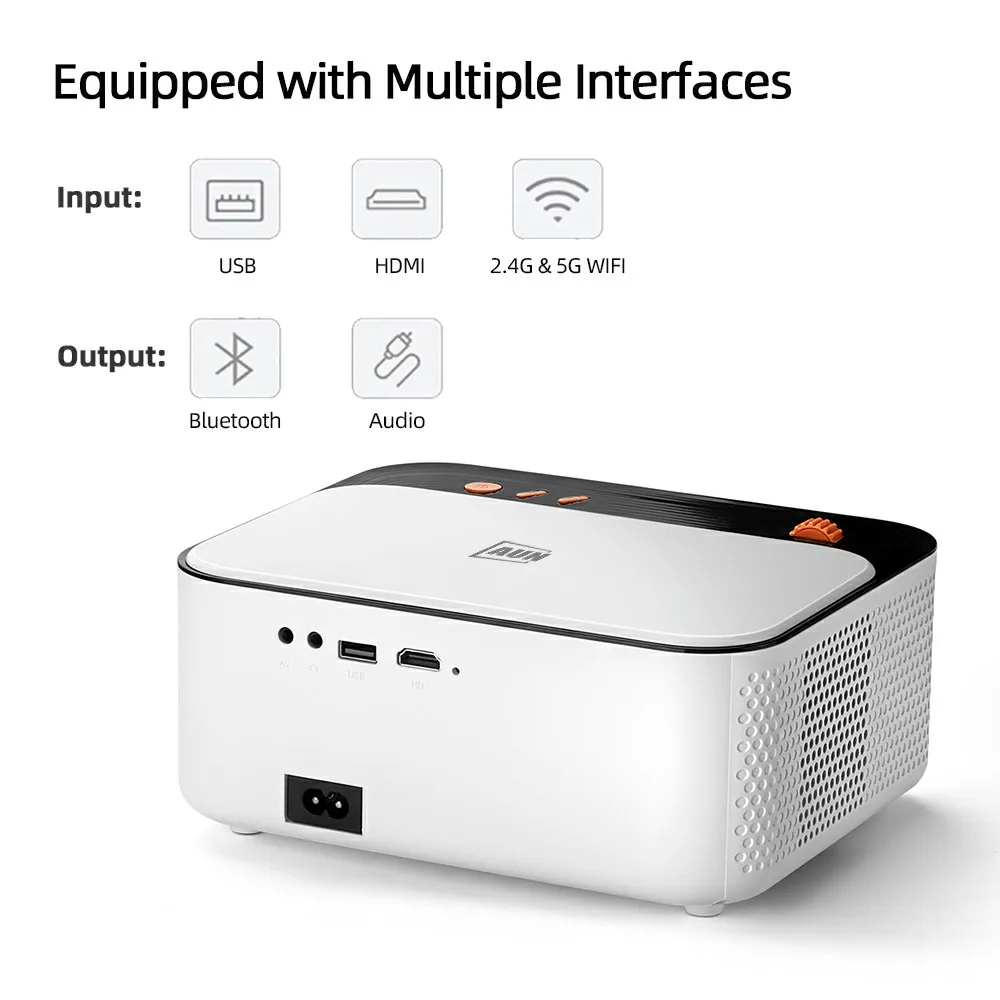 AUN Z5S Projector Android TV Portable Full HD Home Cinema 1080P LED Smart 4K VideoProjector 3D WIFI High Quality MINI Theater