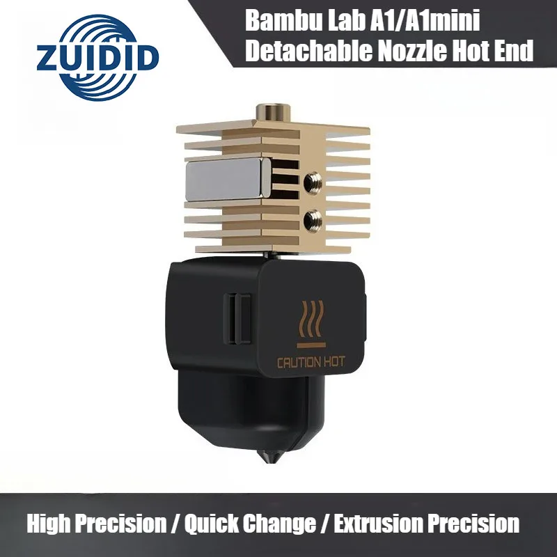 

ZUIDID 3D Printer Removable Stainless Steel Nozzle Hot End For Bambu Lab A1/A1 MINI High-Speed Printer Head Heating Block Kit