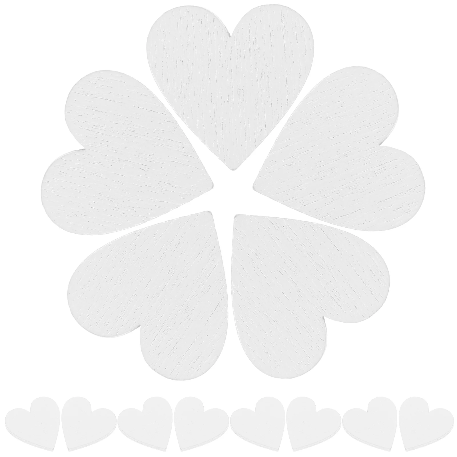 

100 Pcs Wooden Hearts for Guest Book Heart Tag for Craft Bulk DIY Crafts Material Unfinished Wooden Slices Love Decor