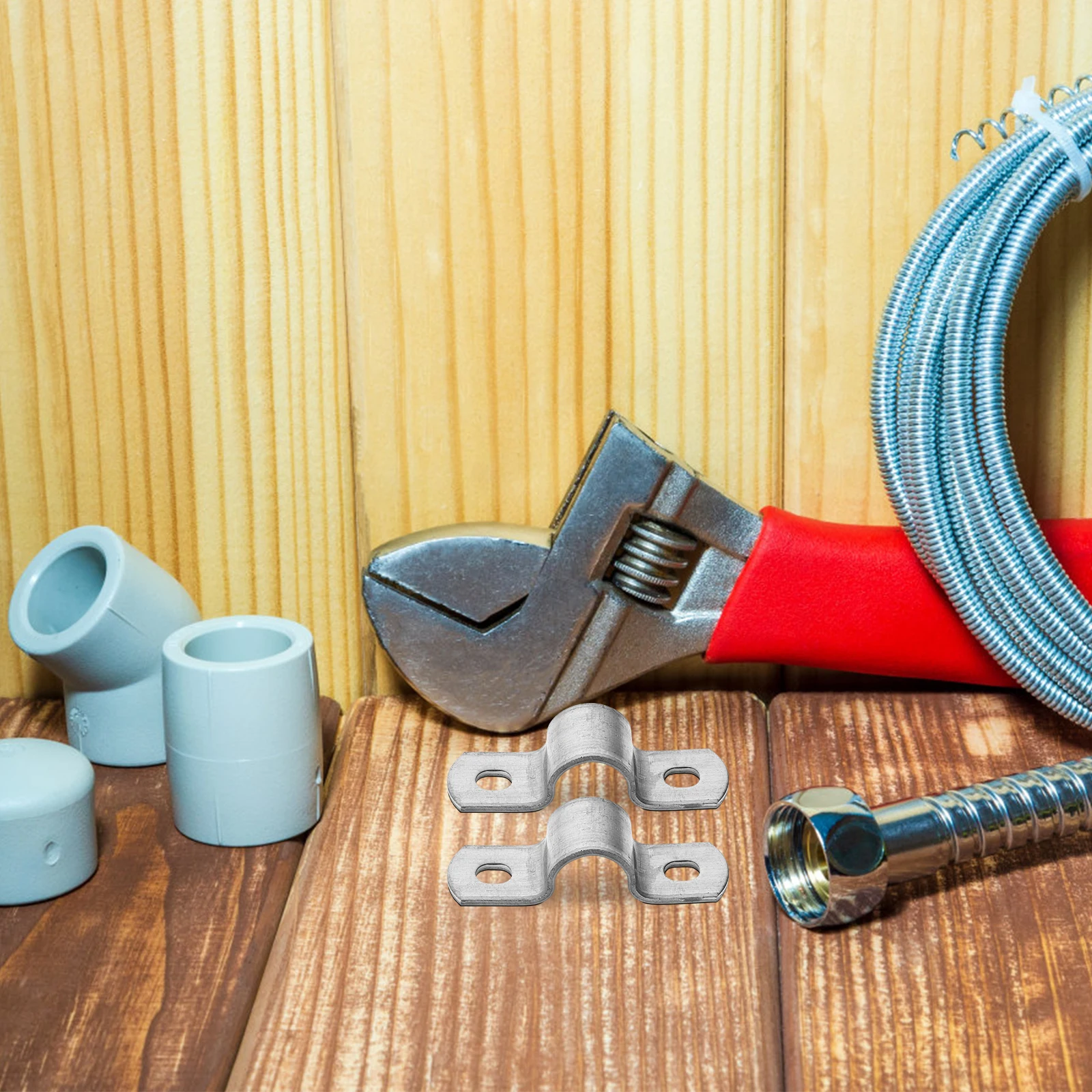 Heavy Duty Metal Wire Clips for -Shaped Pipe Clamp Support Rigid Tube Strap Fixing Bracket Fastener Garden Irrigation Water