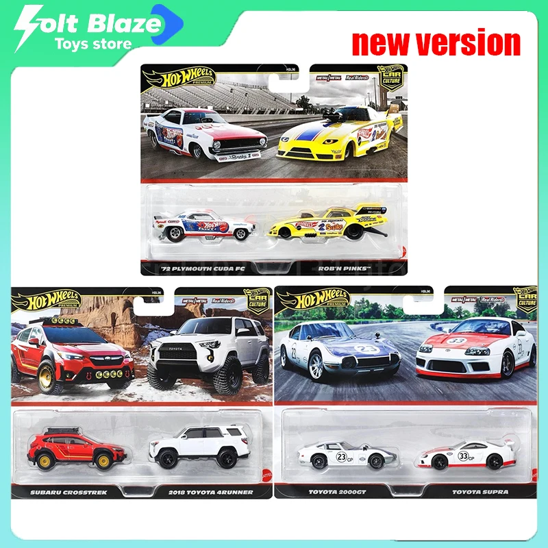 

Hot Wheels 2025 1/64 Straight-line Acceleration Subaru Toyota Dual Cars Model Alloy Static Display Model Boy Collection Gifts