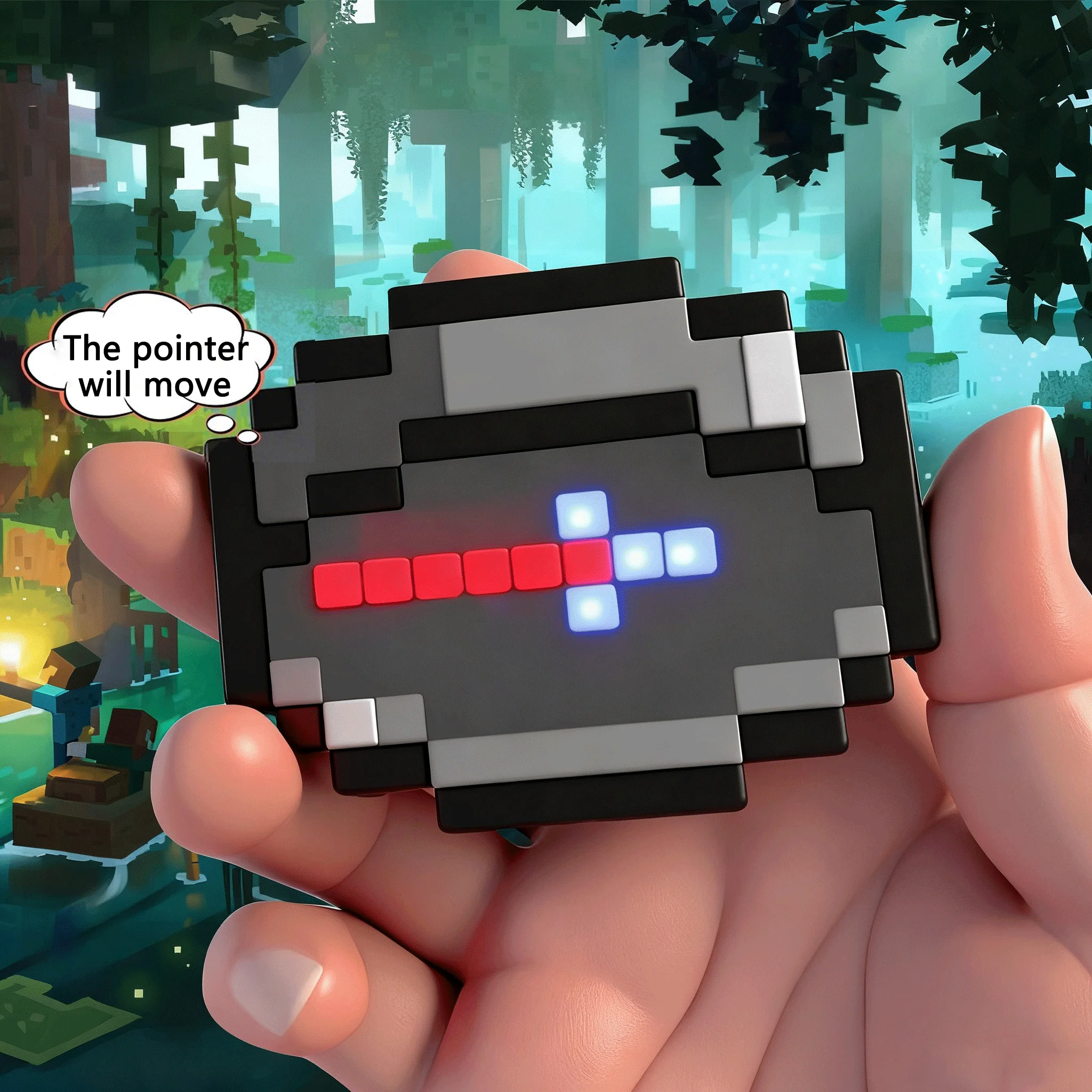 MC البوصلة بكسل الرياح الطرفية تصميم لعبة حلية استخدام المنقولة البوصلة المفاتيح قلادة العالم الحقيقي استخدام اللعب المشجعين الهدايا #1