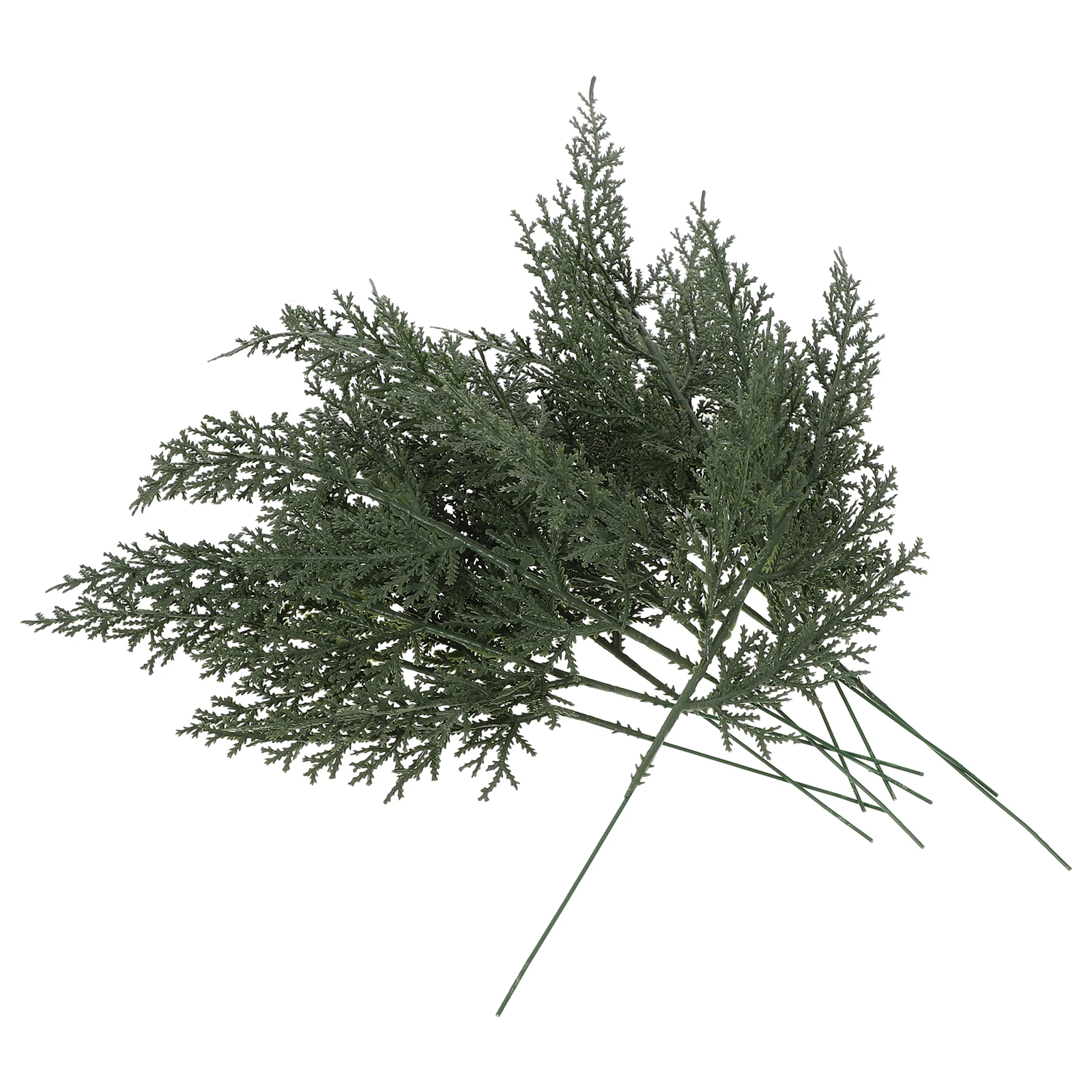 

40 Pcs Artificial Pine Branches Fake Plants Large Frosted Pine Twig Plastic Faux Needles Picks Christmas Tree Wreath DIY