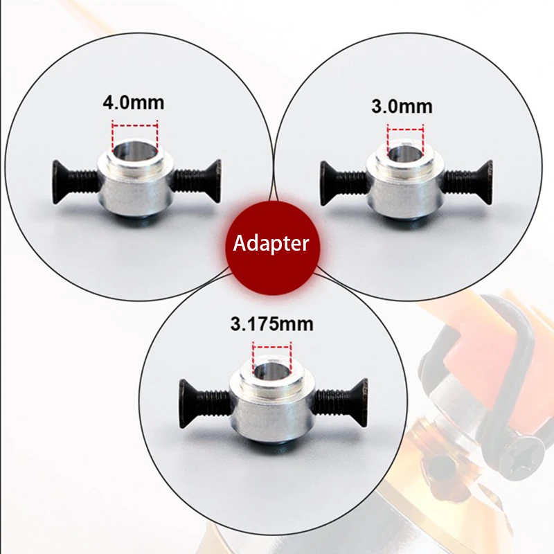 4PCS 3.0/3.17/4.0MM Airplane Propeller Protection Adapter Prop Saver with Screws Rubber O Rings Kit for RC Drone Motor