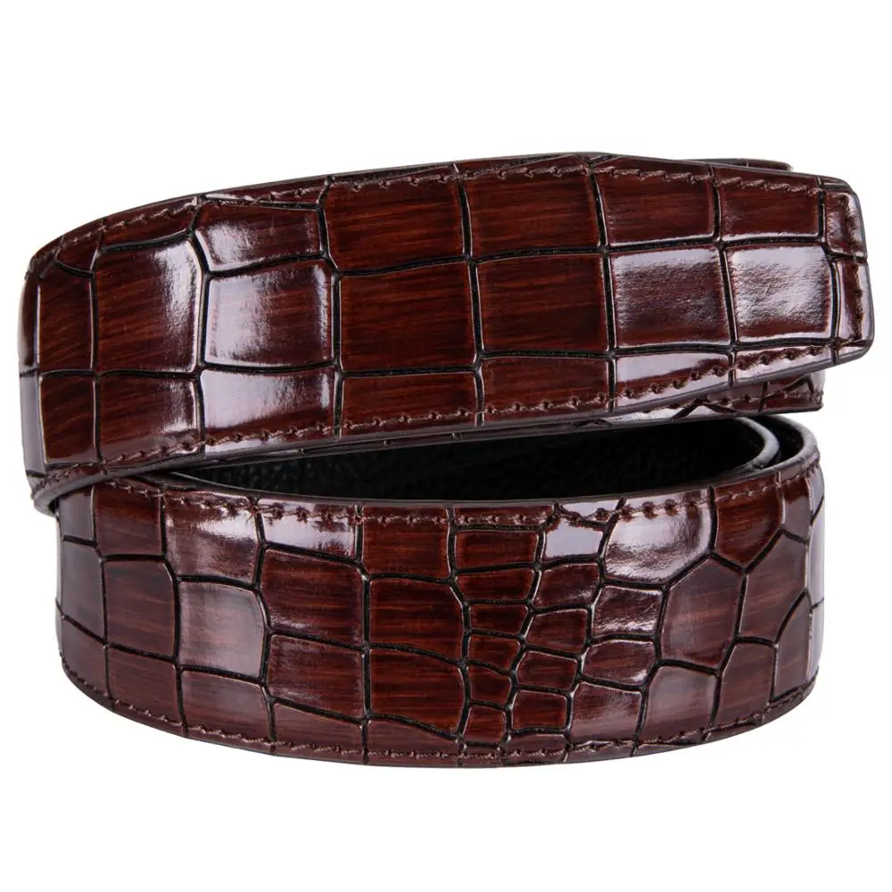 3.5cm width Cowhide Belt Strap Leather Belt Straps No Buckle Genuine Leather Belts Automatic Buckle Belt For Men Wholesale Hot