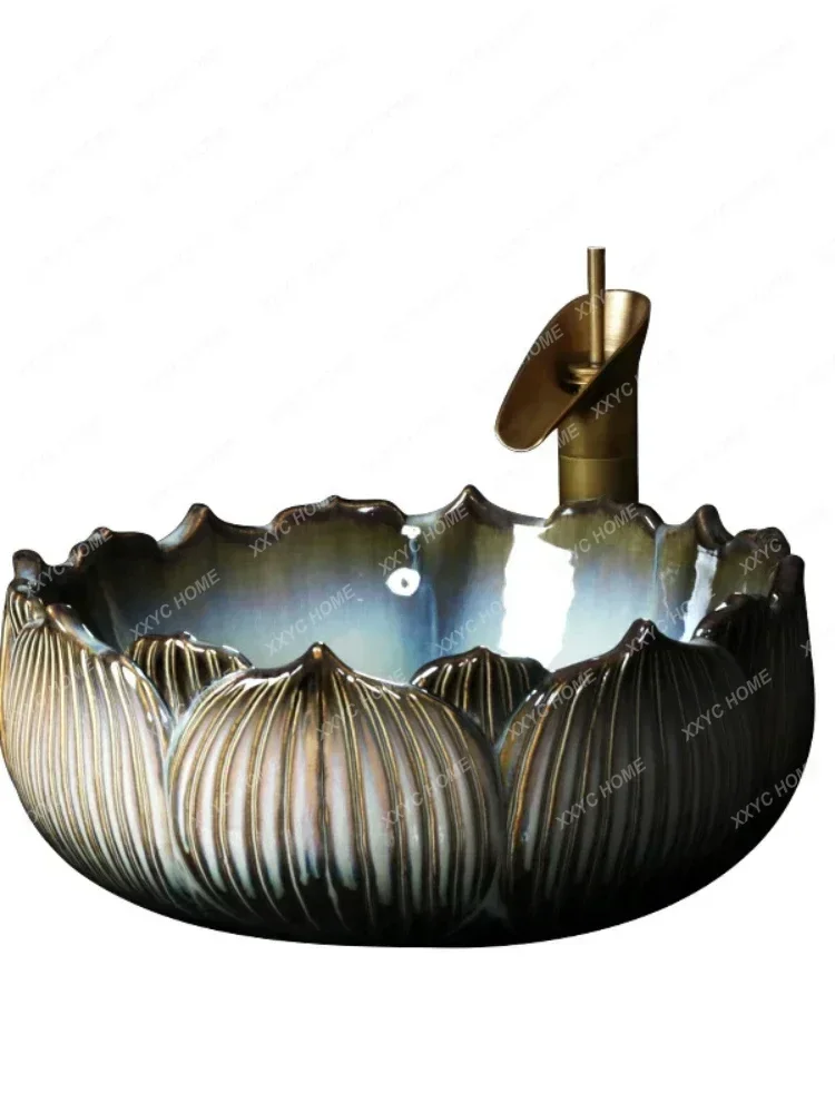 A  Table Basin Small Size Bathroom Pool Retro Wash Basin Home Inter-Platform Basin