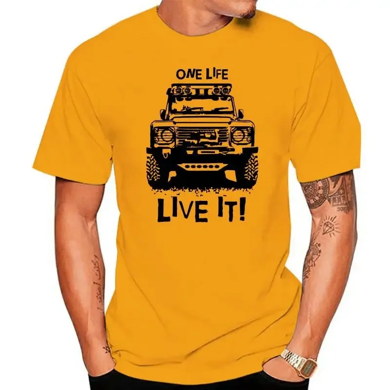 2023 Hot Sale British Classic car fans Defender 90 110 One Life Live It Off Road Mens T Shirt Tee shirt