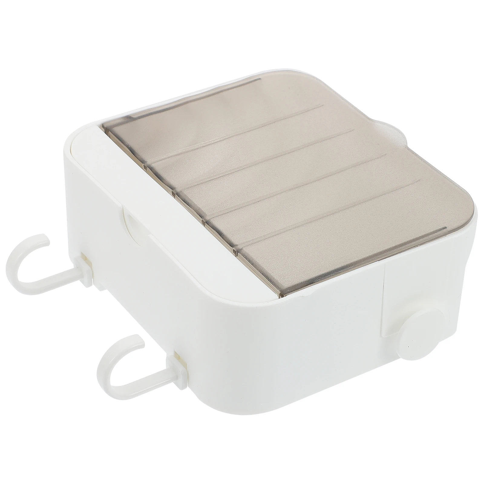 

1 set Wall Mounted Soap Dish Storage Rack Kitchen Bathroom Toiletry Holder Strong Adhesion Nail Free Practical Shelf