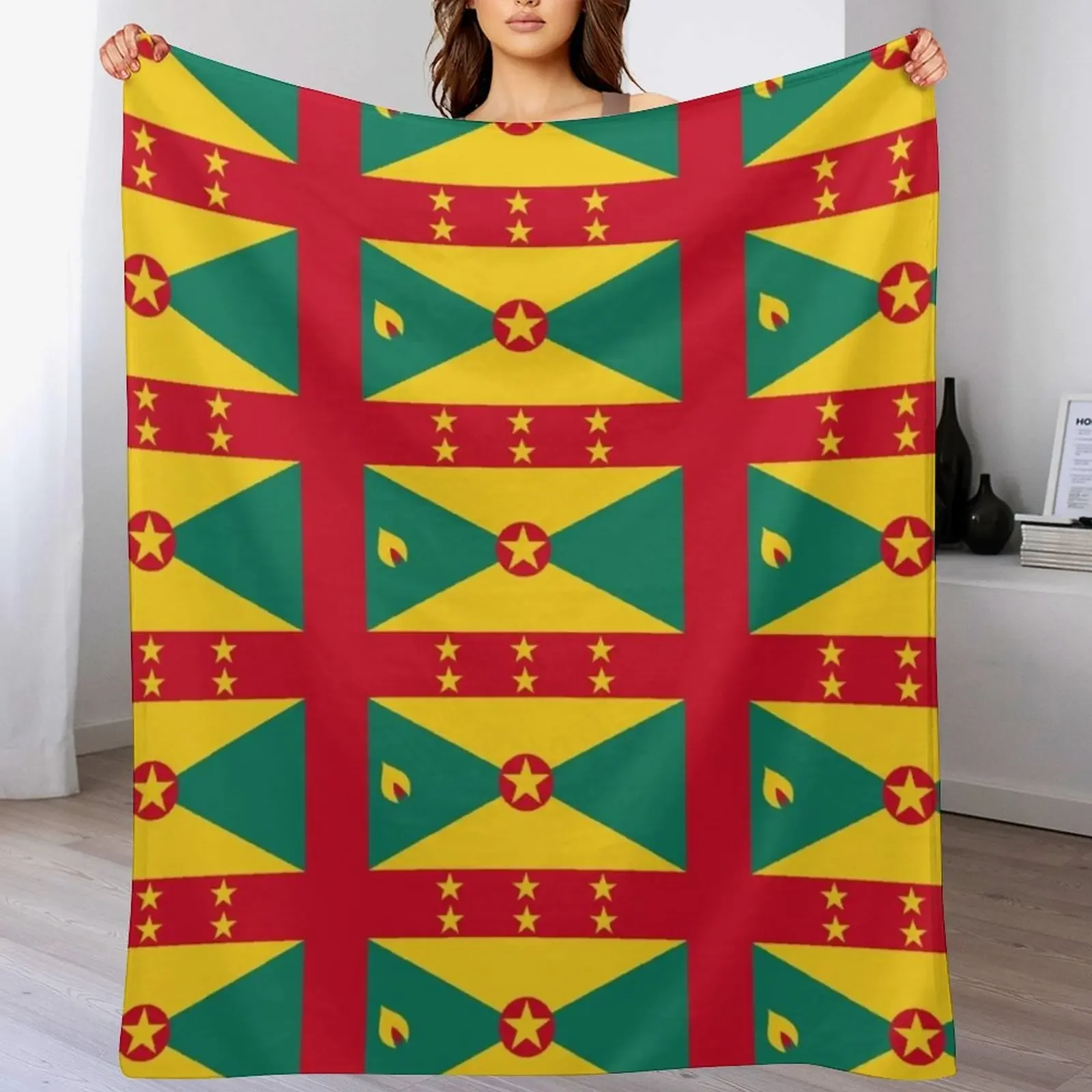 

Grenada flag Throw Blanket sofa bed Blankets For Baby Kid'S Decoratives Blankets