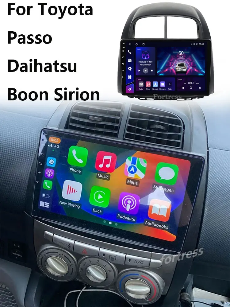 Android 16 Autoradio Voor Toyota Passo Daihatsu Boon Sirion Subaru Justy Perodua Myvi 2005-2011 Video Player GPS Autoradio GPS - afbeelding 2