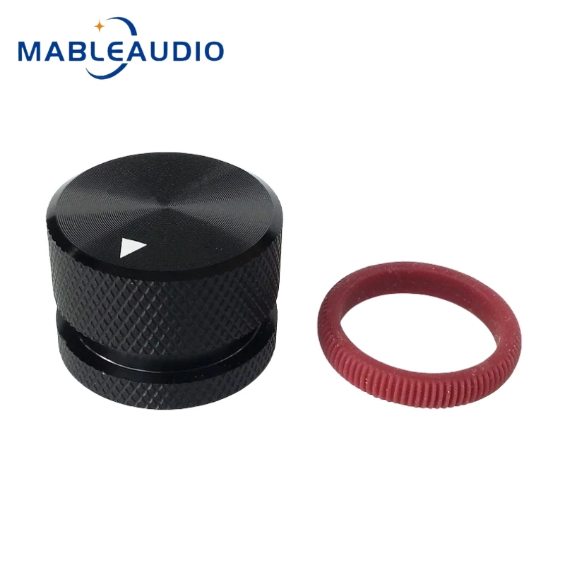 1 Stück 25x18mm Voll aluminium legierung Voll knopf Lautstärke regler Potentiometer Hifi Audio verstärker Farbe Gummiring Rändel knopf – Detail 9
