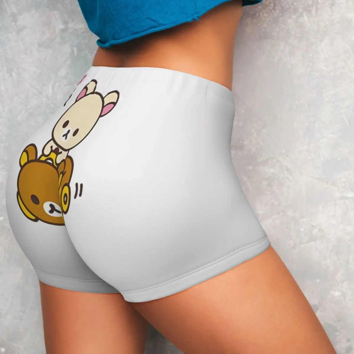 Woman Lift Yoga Sports Tight Shorts Car Drive Rilakkuma Shorts Running Leggings