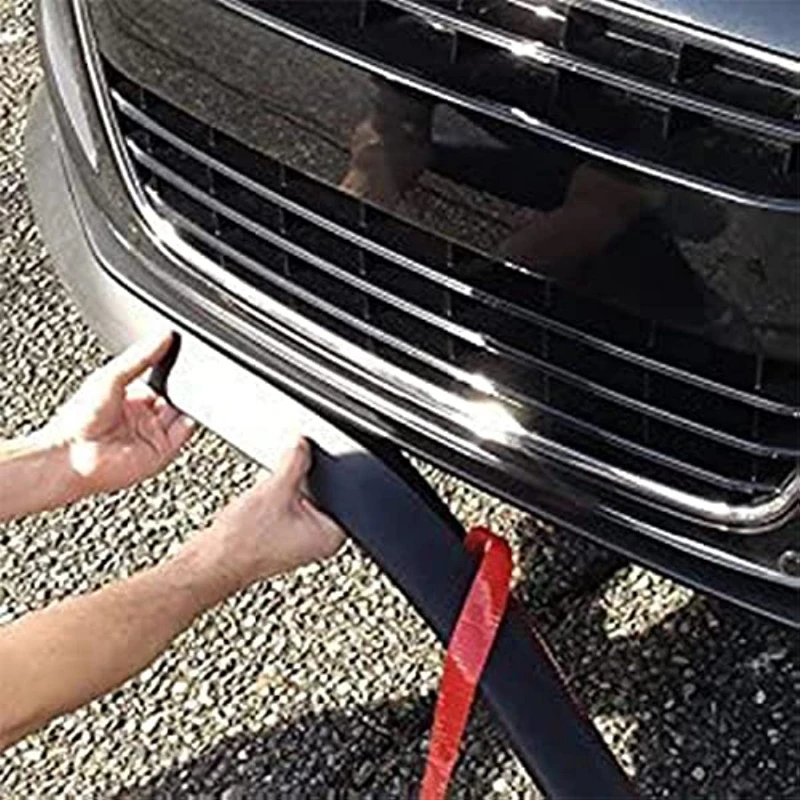 Car Front Bumper Protector Front Bumper Rubber Lip Splitter Body Spoiler Chin Lip Skirt Protector With 3M Tape Car Accsesories