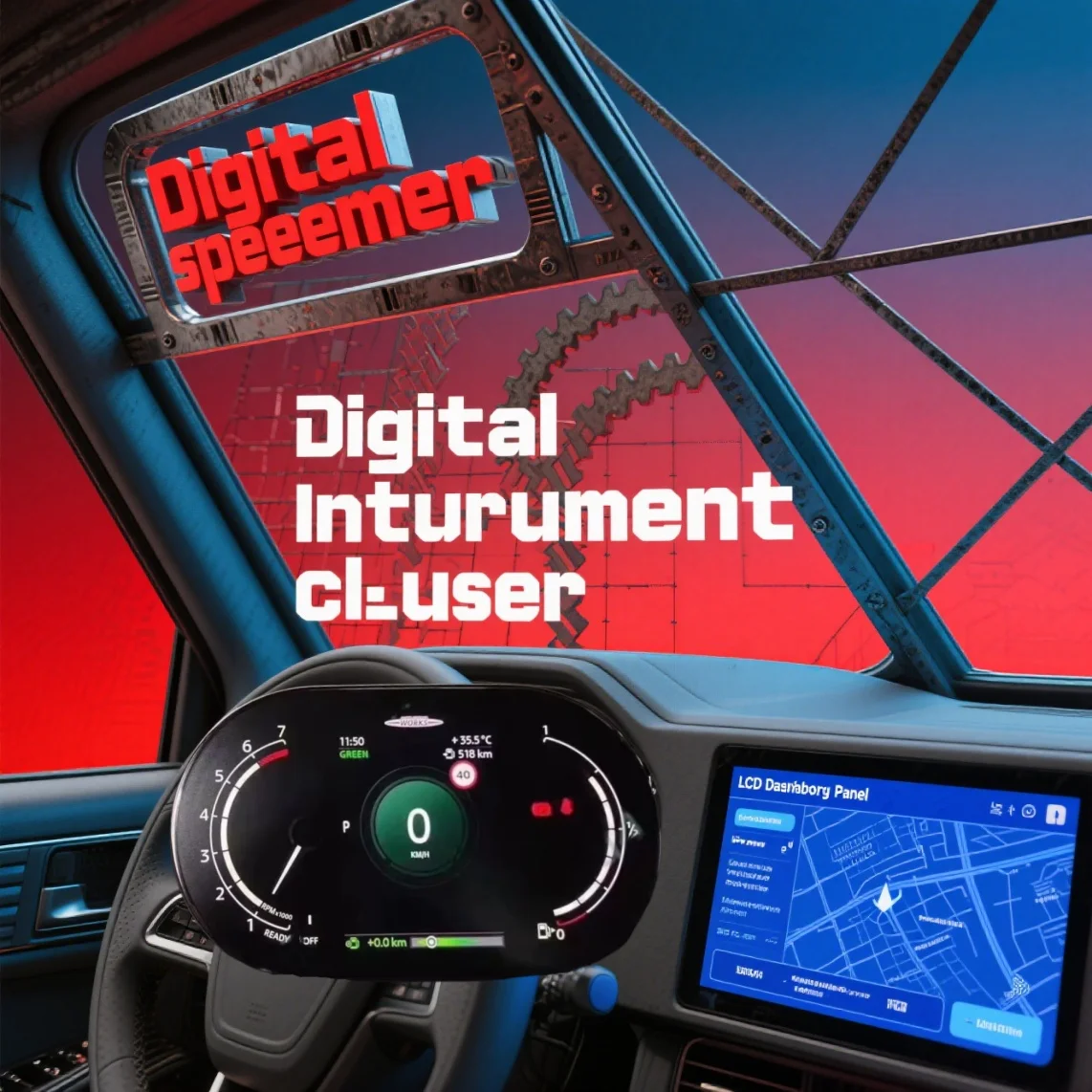 For BMW Mini Cooper F54 F55 F56 2015-2019 LCD Dashboard Digital Instrument Virtual Cockpit Cluster Multifunctional Speedometer