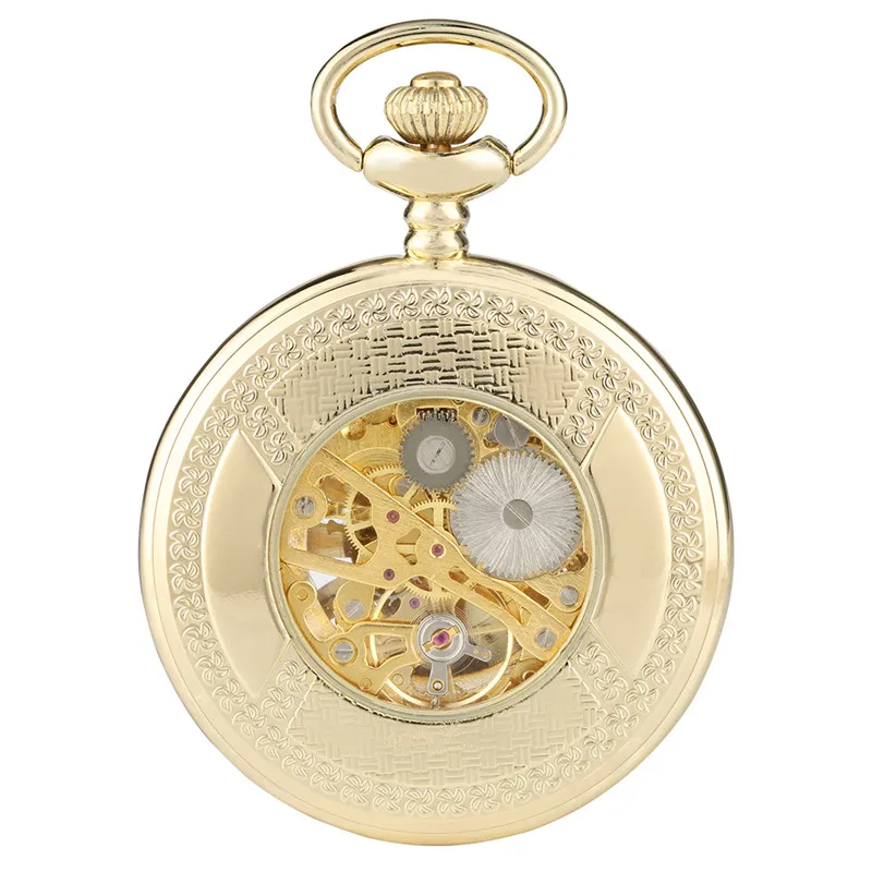 Montre de poche mécanique à remontage manuel pour hommes et femmes, design de roue évidée antique, montres-bracelets, horloge pendentif, cadeaux