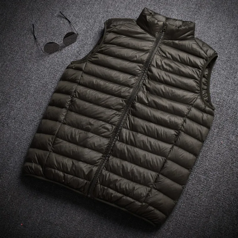 Men\'s Vest Down Jacket 2023 New Arrivals Autumn Winter Keep Warm White Duck Down Men Sleeveless Puffer Coat