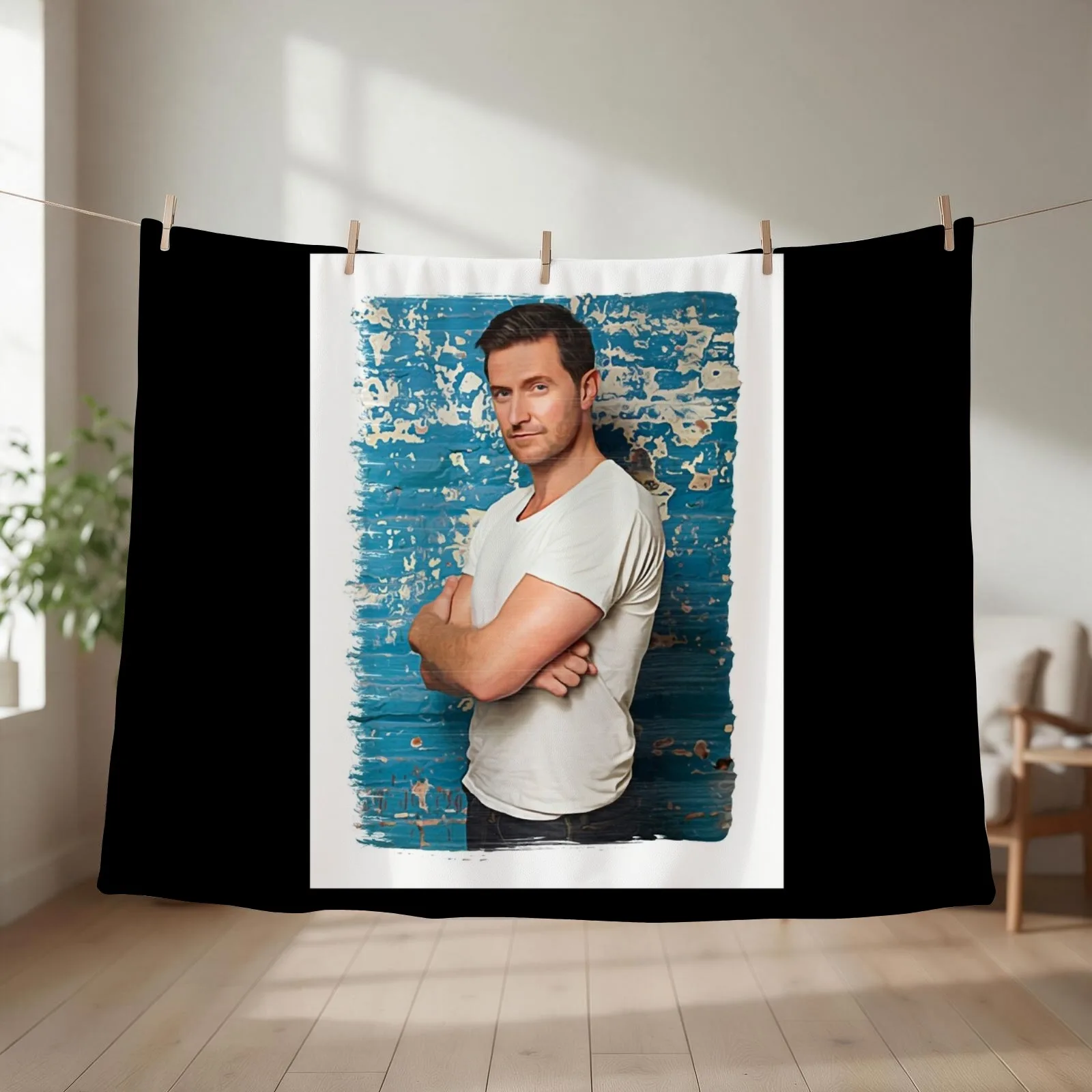 Music Retro Richard Armitage Paint Splash Cool Graphic Gift Throw Blanket warm winter Comforter Giant Sofa Soft Plaid Blankets