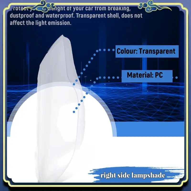 

AU16-Car Front Side Headlight Clear Lens Lamp Shade Shell Cover For Honda Civic FD 2006 2007 2008