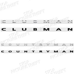 For Mini Cooper One S JCW Countryman Clubman Logo 3D Abs Badge Decal Car Body Rear Trunk Emblem Sticker Decoration Accessories