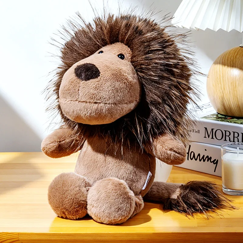 Plush Toy Long Haired Lion Spiky Mane Outstretched Arms Color Choices Soft Bedroom Display Collection Gift Fluffy Mane Comfort