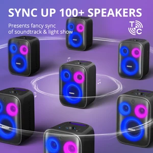 Tronsmart-Alto-falante Halo 200, Alto-falante Bluetooth, Sistema de Som de 3 Vias, Microfone Integrado, Entrada de Guitarra, Controle de Aplicativos, 120W 12 principais vendas kit 3 vias som - №8