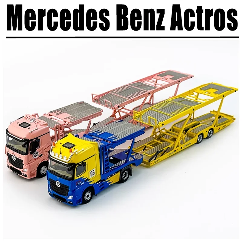 Modèle de véhicule à moteur en alliage moulé sous pression, jouet en métal, cadeaux uniques, Mercedes Benz Actros, 1/64