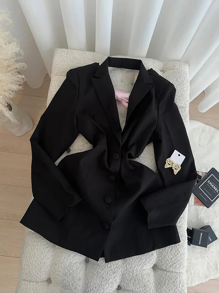 Bla ربطة القوس فيونكة البدلة Jaet الخصر Cinched الدكتور تصميم الرجعية الراقية الإحساس القطن ألف خط تنورة قطعة واحدة ملابس الصيف