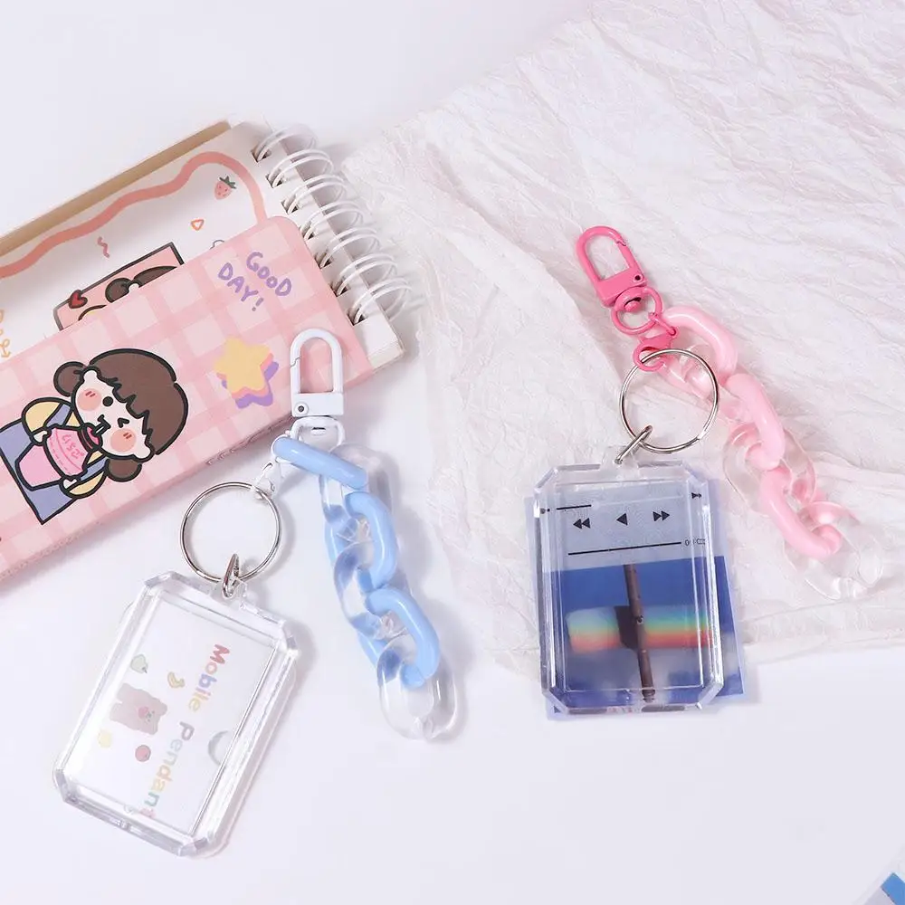 Card Case Idol Photo Sleeves Photo Protector Transparent Album Collect ID Holder Pendant Keychain Photocard Holder Card Sleeves